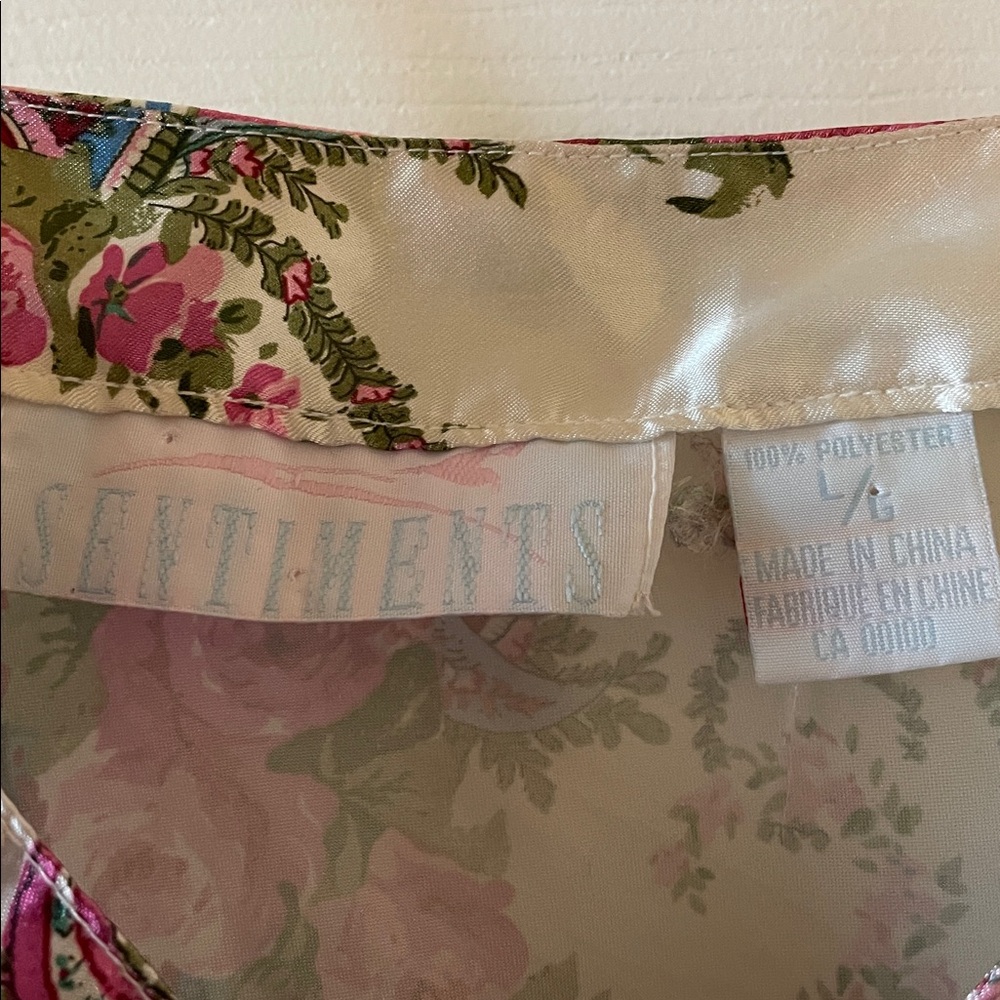 Vintage 1980s 1990s satin cami camisole floral paisley lingerie - Picture 4 of 5